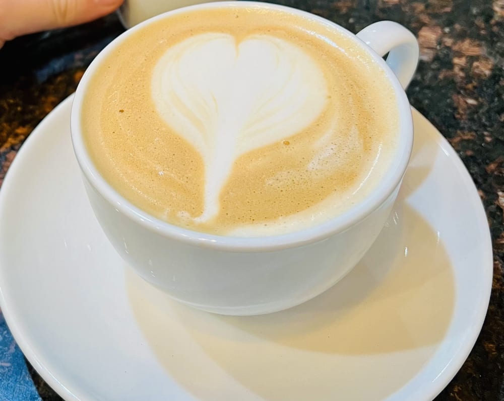 Cappuccino with latte art
